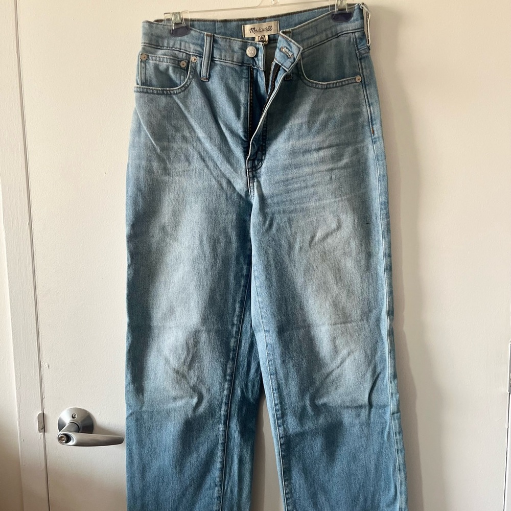 Madewell Slim to Wide Leg Light/Med Wash Jeans
